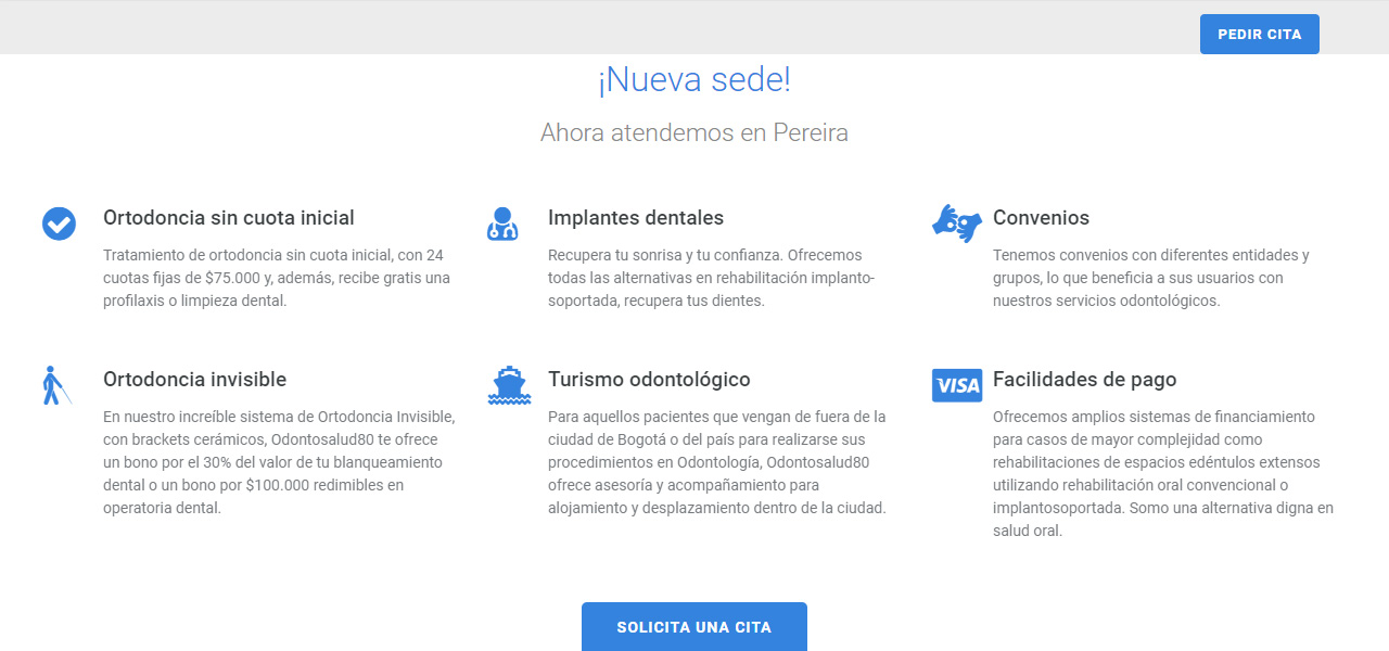 Sitio web, OdontoSalud 80 en Conceptod (imagen #1153)